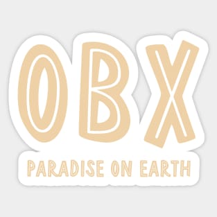 OBX - Paradise on Earth (Yellow) Sticker